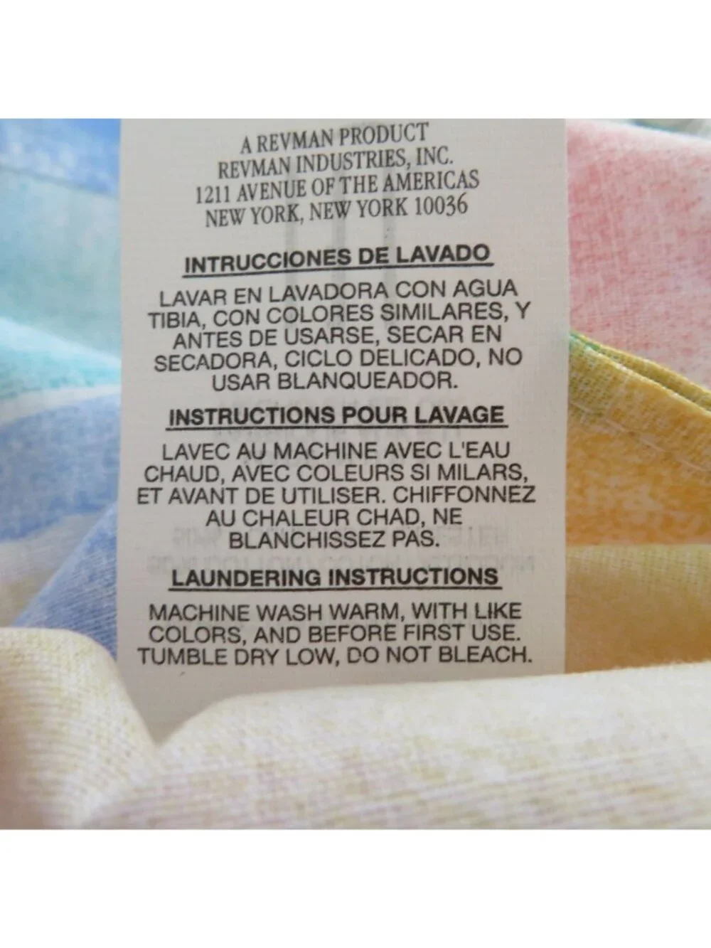 Vintage 70s Twin Bed Skirt Multicolor Abstract Pattern 14